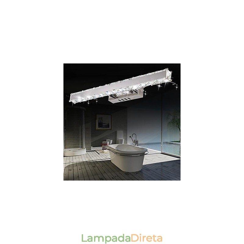 Iluminação de banheiro de cristal Metal moderno e contemporâneo