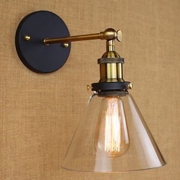 Aplique de parede decorativo tipo sino industrial americano