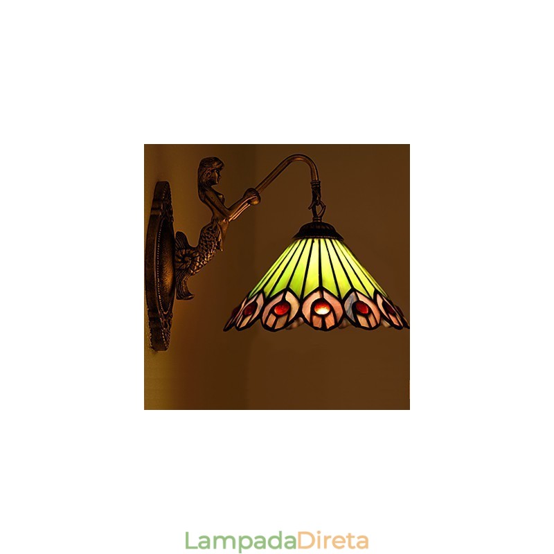 Luminária de parede de ferro forjado criativa rural contratada europeia