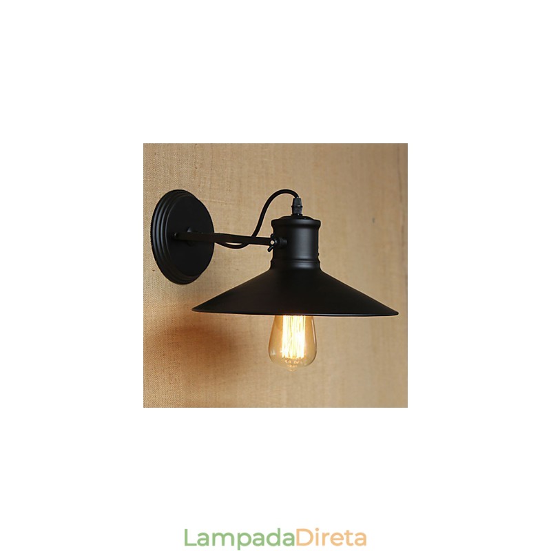 Retro Moderno Criativo Industrial Vento Preto Loja de Tintas Armazém Bar Café Hotel Luminária de Parede de Ferro
