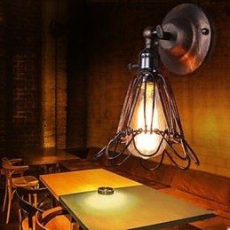Luminária de parede pequena estilo industrial, restaurando antigas formas de corredor, lâmpadas e lanternas de corredor