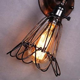 Luminária de parede pequena estilo industrial, restaurando antigas formas de corredor, lâmpadas e lanternas de corredor