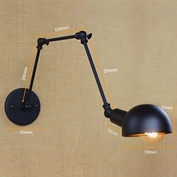 Personalidade braço longo ajustável ângulo barra três retro sala de estar lâmpadas iluminação decorativa parede arandela
