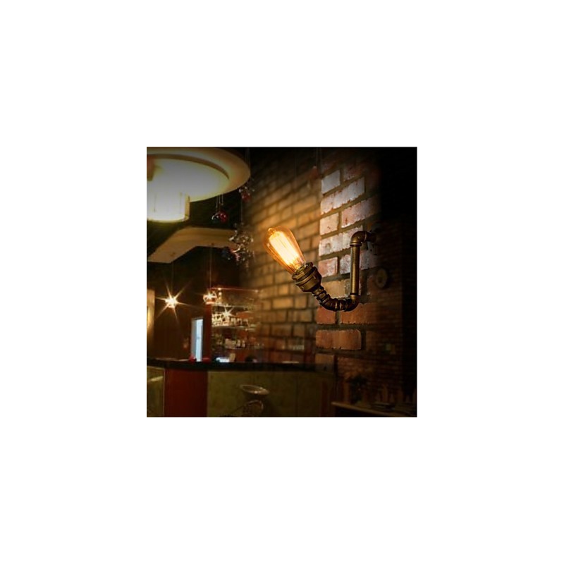 American Village Loft Industrial Edison Estilo Vintage Luminária de Parede Retro Lâmpada de Tubo de Água Luminária de Parede