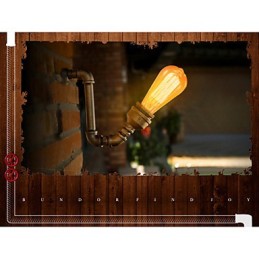 American Village Loft Industrial Edison Estilo Vintage Luminária de Parede Retro Lâmpada de Tubo de Água Luminária de Parede