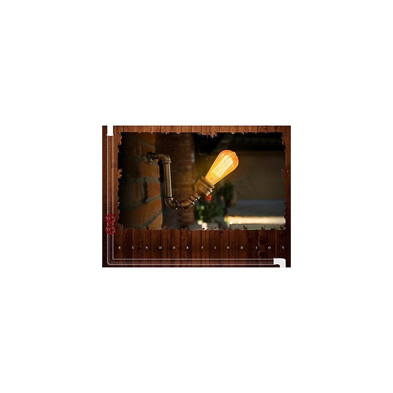 American Village Loft Industrial Edison Estilo Vintage Luminária de Parede Retro Lâmpada de Tubo de Água Luminária de Parede