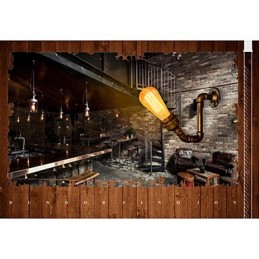 American Village Loft Industrial Edison Estilo Vintage Luminária de Parede Retro Lâmpada de Tubo de Água Luminária de Parede