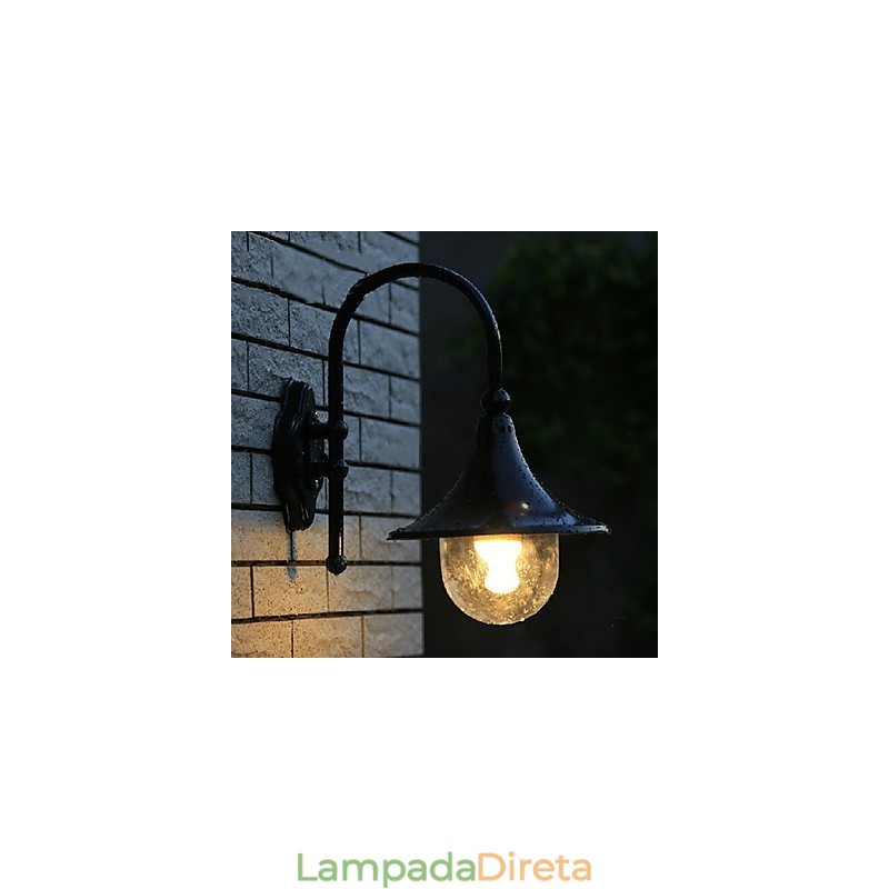 Luminárias de parede externas tradicionais clássicas de metal