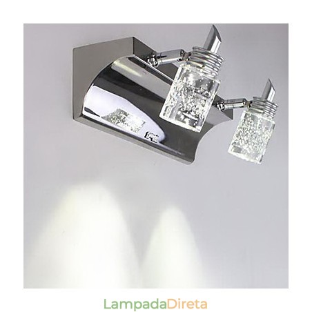 Iluminação de banheiro de cristal Metal moderno e contemporâneo Iluminação de banheiro de cristal Metal moderno e contemporâneo