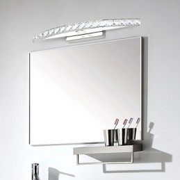 Luminária Espelho Aço Inox e Cristal