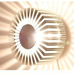 Luminária de parede de projeção de alumínio tipo girassol redondo embutida