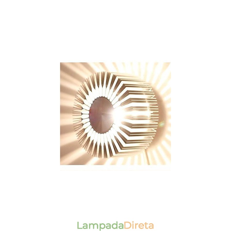 Luminária de parede de projeção de alumínio tipo girassol redondo embutida