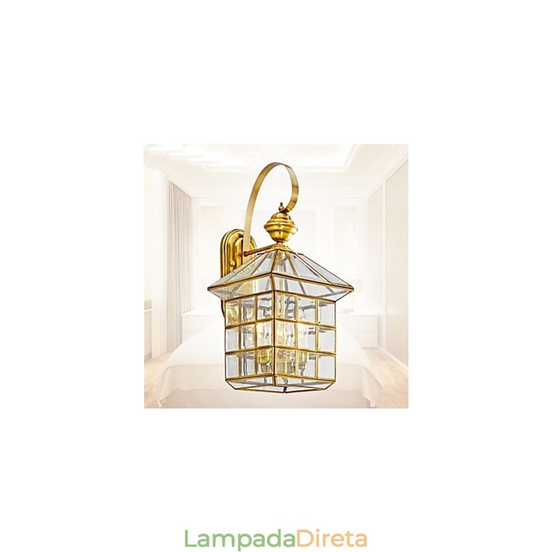 Lâmpada externa Lâmpada de jardim Lâmpada externa Lâmpada de cobre completo