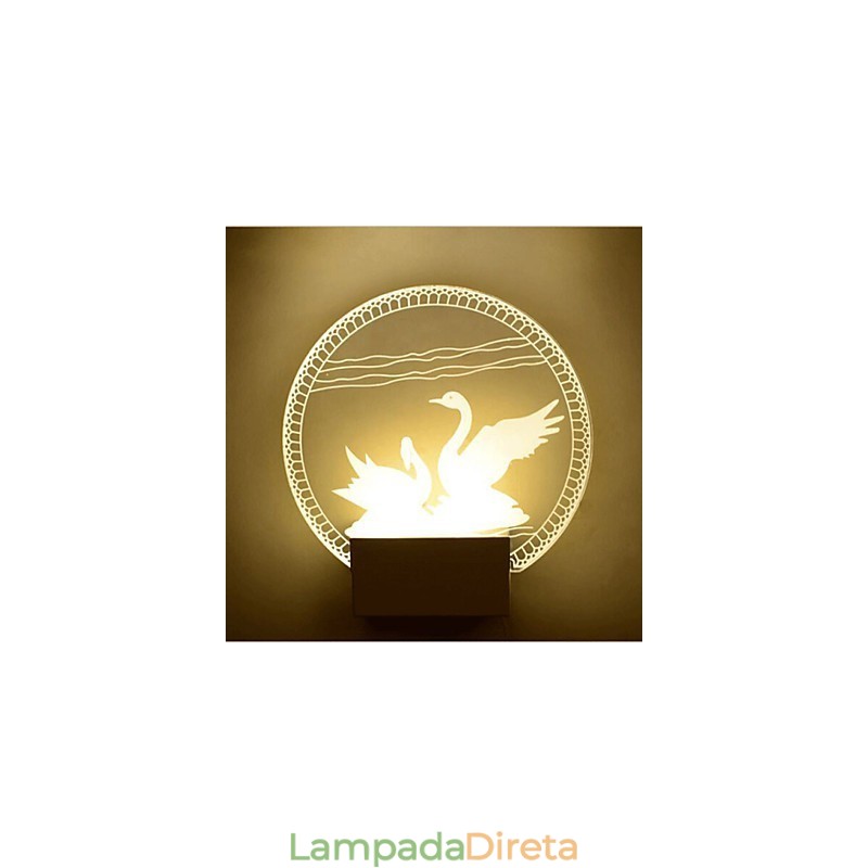 Luminária de parede acrílica PVC Luminária moderna contemporânea Metal