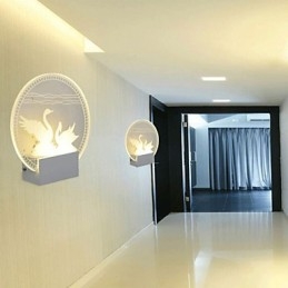 Luminária de parede acrílica PVC Luminária moderna contemporânea Metal