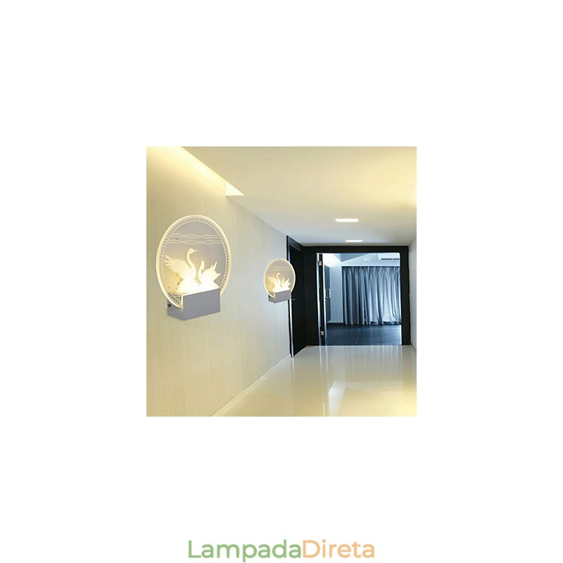 Luminária de parede acrílica PVC Luminária moderna contemporânea Metal