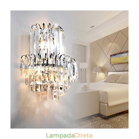 Apliques de parede Cristal Moderno Contemporâneo Vidro Apliques de parede Cristal Moderno Contemporâneo Vidro