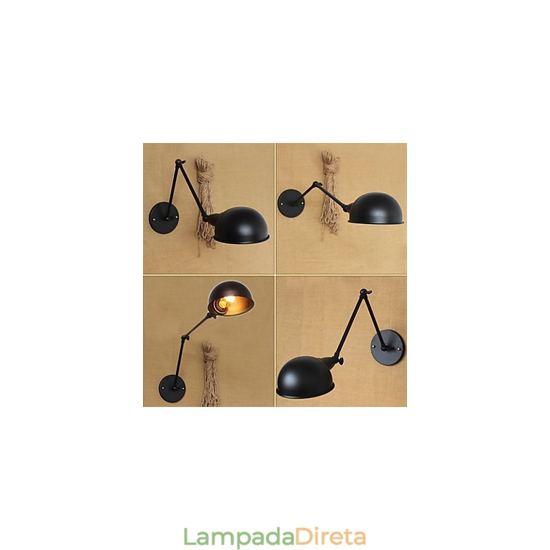 Estilo industrial Retro Duplo Braço Longo Uma Personalidade Simples Ills Cabeceira Jantar Decorativo Parede Sconce