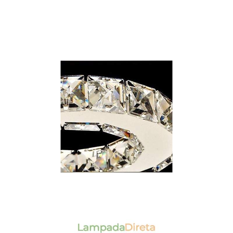 Cristal Flush Mount 3 Luzes Moderno Transparente Galvanoplastia Aço Inoxidável