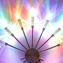 Luminária de parede moderna com design de luz difusa para 7 direções Luz em forma de leque