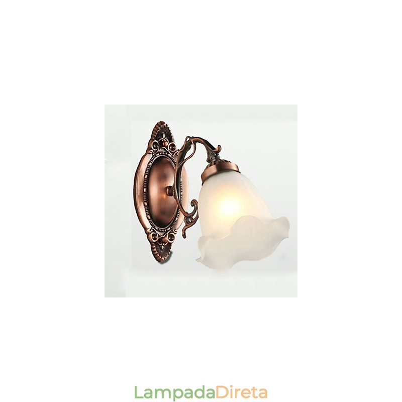 Retro Glass Simples Europeu Moderno Elegância Ferro Forjado Lâmpada de Parede Luz