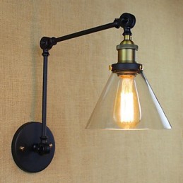 Mediterranean Village Retro Pastoral Vidro Decorativo Parede Sconce Roupas Loja Restaurante Café