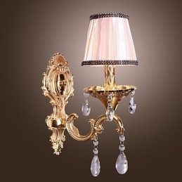 Elegante Luminária de Parede de Cristal em Rosa