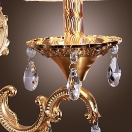 Elegante Luminária de Parede de Cristal em Rosa