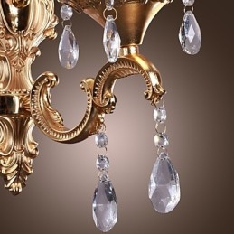 Elegante Luminária de Parede de Cristal em Rosa