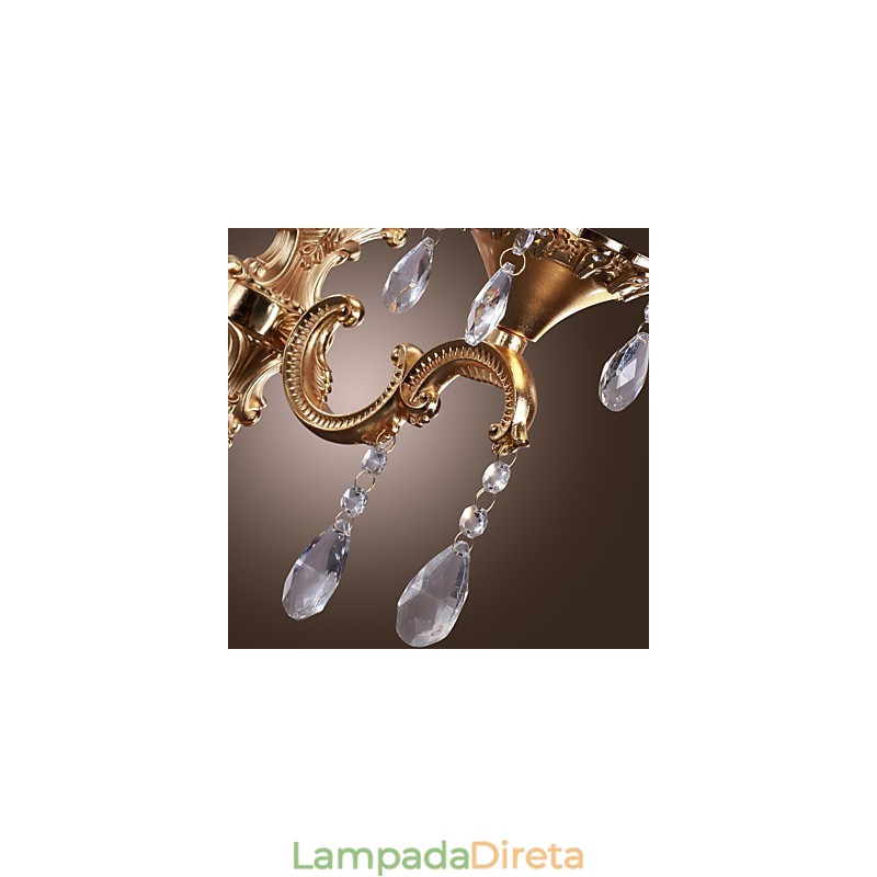 Elegante Luminária de Parede de Cristal em Rosa