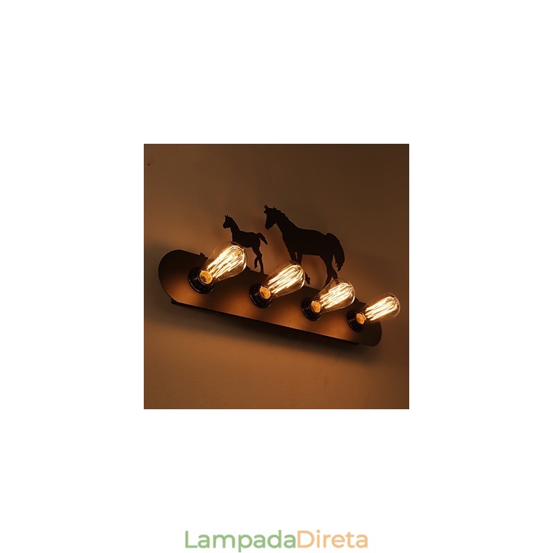 American Village Pastoral LOFT Estilo Quarto Corredor Ferro Retro Cavalo Selvagem Lâmpadas de Parede Frete Grátis