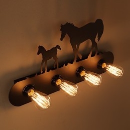 American Village Pastoral LOFT Estilo Quarto Corredor Ferro Retro Cavalo Selvagem Lâmpadas de Parede Frete Grátis