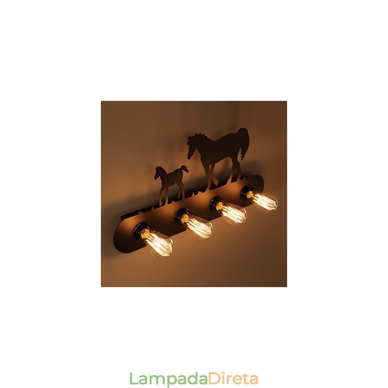 American Village Pastoral LOFT Estilo Quarto Corredor Ferro Retro Cavalo Selvagem Lâmpadas de Parede Frete Grátis