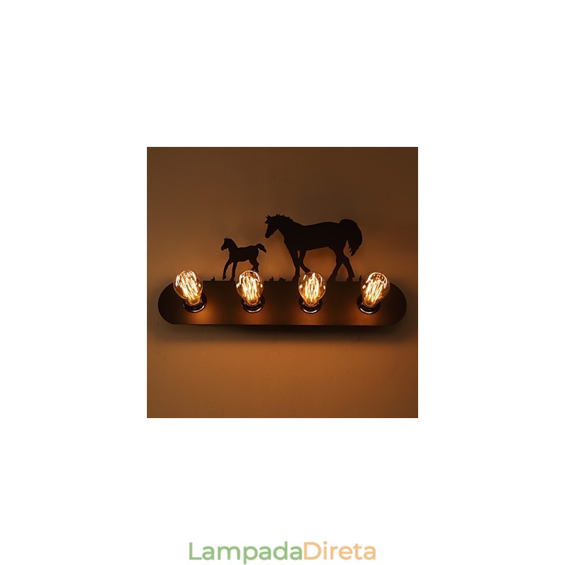 American Village Pastoral LOFT Estilo Quarto Corredor Ferro Retro Cavalo Selvagem Lâmpadas de Parede Frete Grátis