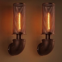 Restaurar formas antigas de ferro forjado loft criativo luminária de parede luzes