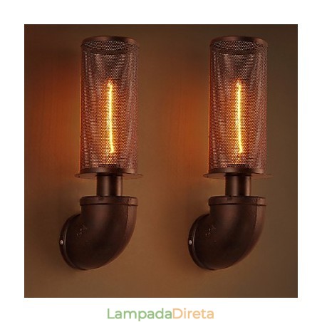 Restaurar formas antigas de ferro forjado loft criativo luminária de parede luzes Restaurar formas antigas de ferro forjado loft criativo luminária de parede luzes