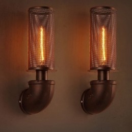 Restaurar formas antigas de ferro forjado loft criativo luminária de parede luzes