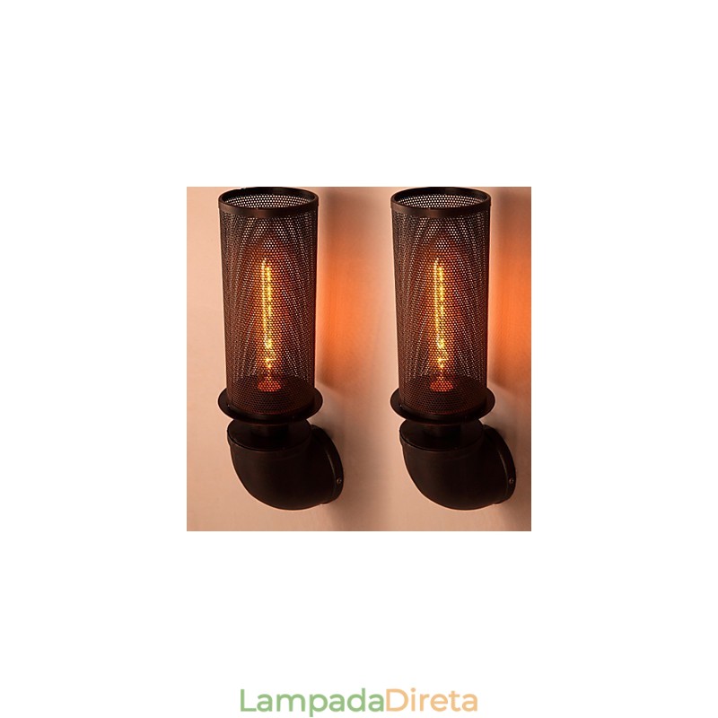 Restaurar formas antigas de ferro forjado loft criativo luminária de parede luzes