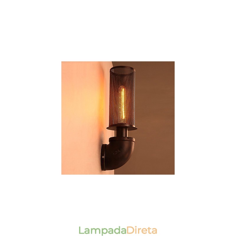Restaurar formas antigas de ferro forjado loft criativo luminária de parede luzes