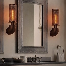 Restaurar formas antigas de ferro forjado loft criativo luminária de parede luzes
