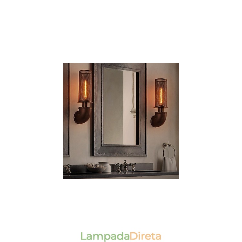 Restaurar formas antigas de ferro forjado loft criativo luminária de parede luzes