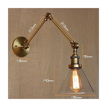 Estilo industrial retro vintage lojas quarto moderno igreja salão decorado bronze arandela Estilo industrial retro vintage lojas quarto moderno igreja salão decorado bronze arandela