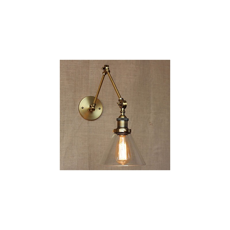Estilo industrial retro vintage lojas quarto moderno igreja salão decorado bronze arandela