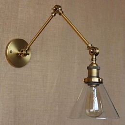 Estilo industrial retro vintage lojas quarto moderno igreja salão decorado bronze arandela