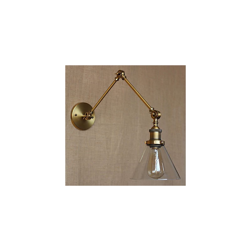 Estilo industrial retro vintage lojas quarto moderno igreja salão decorado bronze arandela