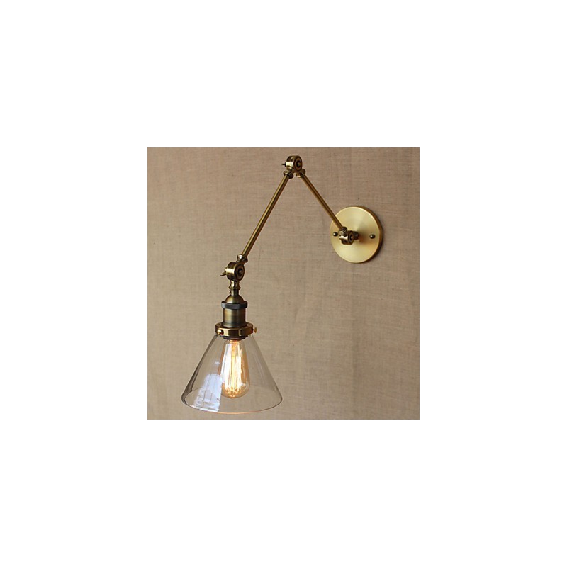 Estilo industrial retro vintage lojas quarto moderno igreja salão decorado bronze arandela