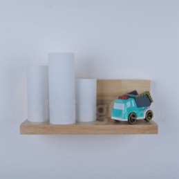 Mini estilo arandelas de parede com cúpulas de vidro moderno contemporâneo madeira bambu luz de parede