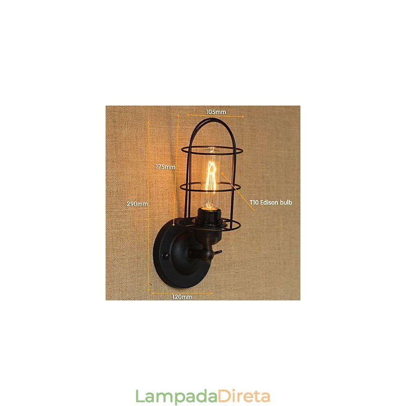 luminária de parede decorativa minimalista retrô corredor escadas varanda