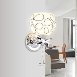 Luminária de parede de cristal criativa contemporânea e contratada