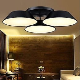 Montagem embutida 3 luzes metal acrílico simples moderno